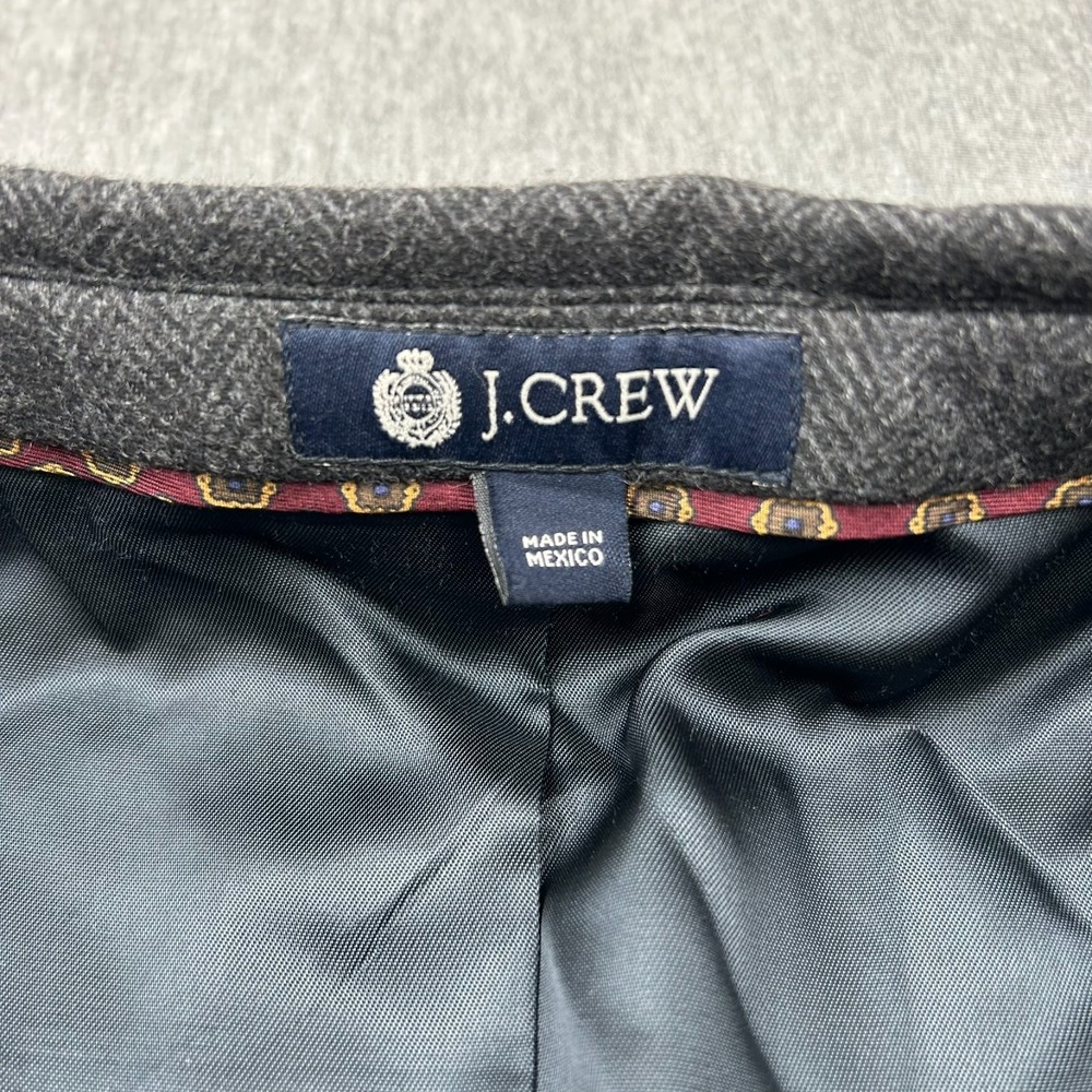 JCrew Legacy Sportcoat Moon Blazer Mens 46R Gray Herringbone 3-Button - Picture 8 of 15